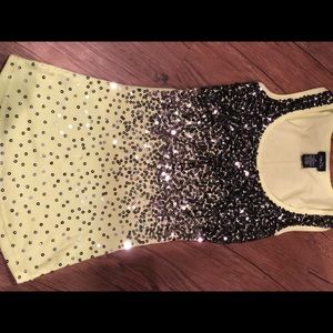 neon ombré glitter tank top